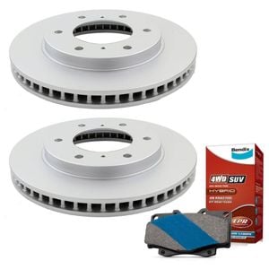 Basco Front Rotors + Bendix Brake Pads for Mitsubishi Triton MN ML MQ MR Challenger PB PC -BRK1029-BDX