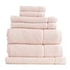 7pc Renee Taylor Cambridge 650gsm Textured Bath/hand/face Towel Primrose