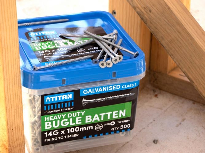 Batten screws on a table