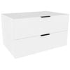 Lugna 512 x 900 x 580mm White 2 Drawer Storage Cabinet - White