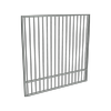 ProtectorAl 1201 - 1500mm x 1500mm Palladium Silver Aluminium Garden Gate Flat Top with Mid Rail