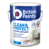 British Paints White Matt Clean and Protect Interior Paint - 10L