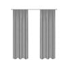 Smart Home Products 190cm-wide Steel Hamilton Pencil Pleat Blockout Curtain - 2 Pack - 250-325 x 220cm