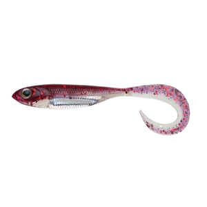 Fish Arrow Flash J Grub 4.5" SW Soft Plastic Fishing Lure 124 Red / Silver
