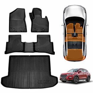 3D All-Weather Car Boot Liner Floor Mats for Hyundai Tucson 2015-2021 Trunk Cargo Mat Carpet