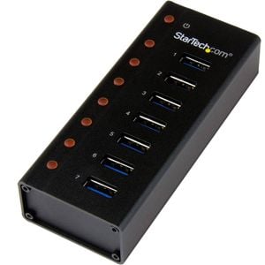 Startech.com 7 Port Usb 3.0 Hub - 5gbps - Desktop Or Wall-mountable Metal Enclosure - 7 Total Usb Port(s) - 7 Usb 3.0 Port(s)