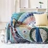 Anycozy Throw Blanket 130×160cm Peacock Double Sided Pattern Sofa Towel Outdoor Camping Mat