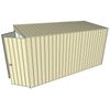 Build-a-Shed 1.5 x 3.7 x 2m Double Hinged Door Skillion Shed - Cream
