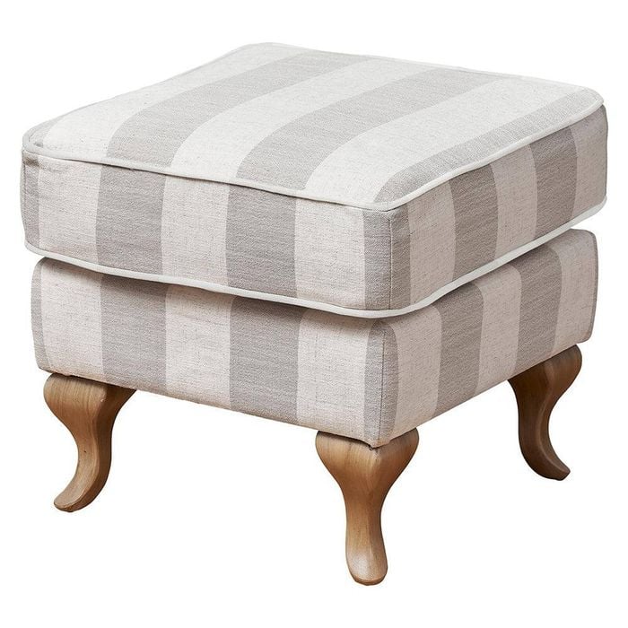 Sophia Ottoman Beige Stripes