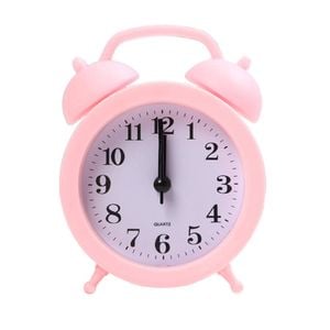 Catzon Simple Analog Clock Mini Size Battery Operated-pink