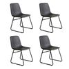 Levede 4pcs Vintage-Style PU Leather Dining Chairs - Black