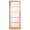 Corinthian 2340 x 620 x 35mm Internal Door White Oak Moda Translucent Glass AMODG5