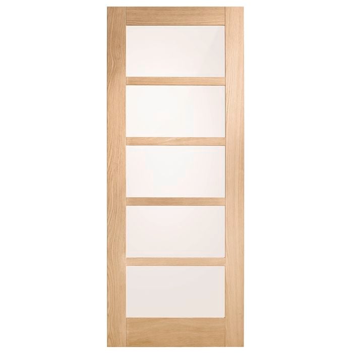 Corinthian 2340 x 620 x 35mm Internal Door White Oak Moda Translucent Glass AMODG5