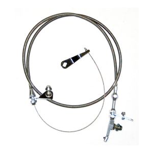 Cal Custom Flexible Kickdown Cable Kit Ford C-6 Braided Stainless Steel