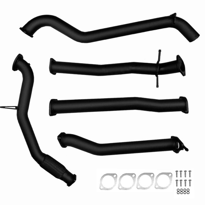 Ignite Exhausts Turbo Back for Mazda BT50 3.2L 3" No Cat With Pipe Black Aluminised Steel