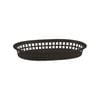 Plastic Oval Bread Baskets Large 27 x 18cm Set of 12 Black