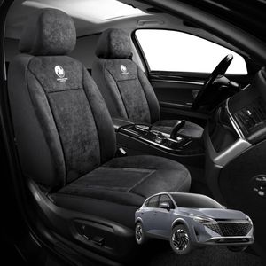 Australian Goose Edition Front Seat Covers for Nissan QASHQAI E-Power 2024 - Current - Suede, Universal Fit - Black