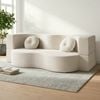 Artiss Folding Sofa Bed Floor Couch Convertible Futon Loveseat Beige