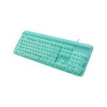 Mechanical Gaming Keyboard Tactile Linear Blue Switch - Cyan