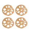 Anygleam Natural Wood 4pcs Wooden Coaster Mat Food Kitchen Tableware