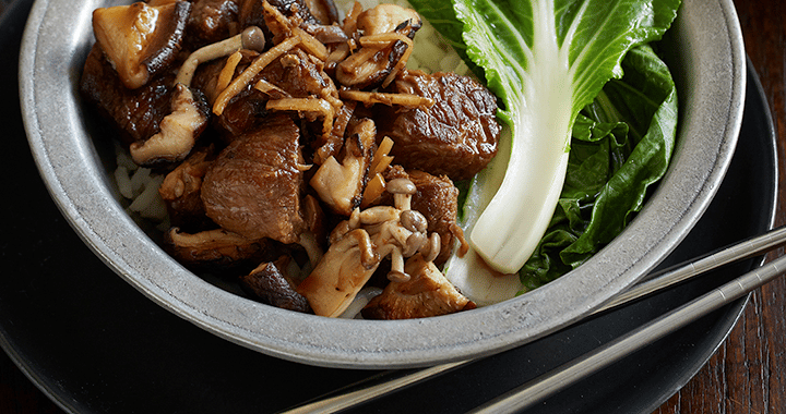 Black Bean Braised Beef With Asian Mushrooms & Ginger Recipe | Matador BBQs