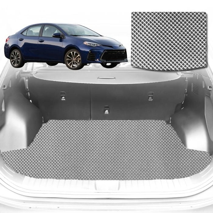 6D Diamond Car Boot Mat for Toyota Corolla Sedan2019-Current-Sedan-Cargo Mat-Grey-Outback GT