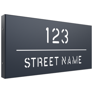 ProtectorAl 580 x 280mm Deep Ocean Aluminium Cut Through Custom House Box Sign