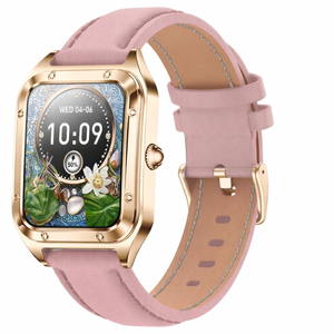Smart Fitness Watch For Women Bluetooth Call Blood Pressure Monitor Waterproof Sports Smartwatch With Diy Custom Dial - Pink