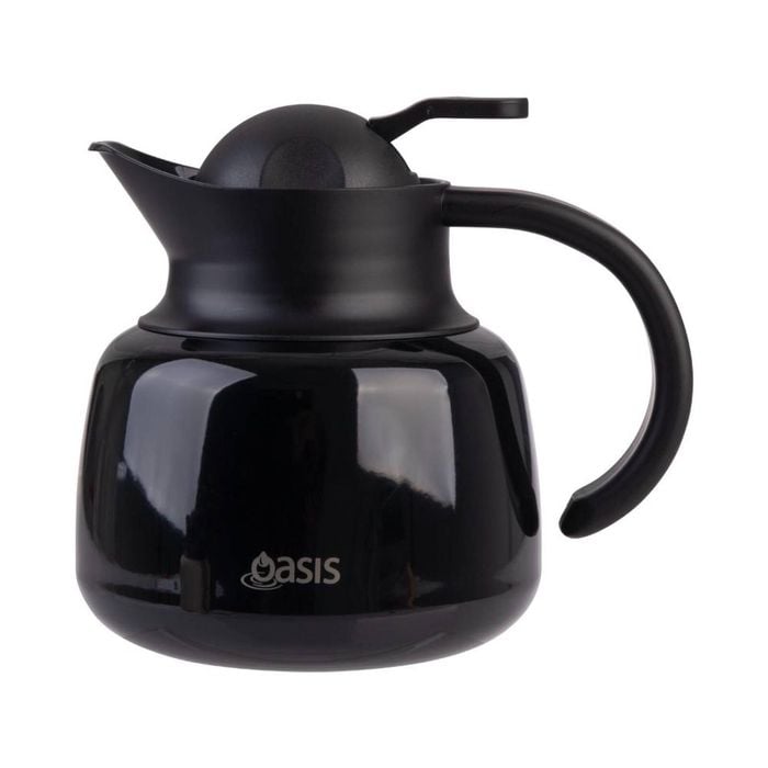 Oasis Stainless Steel Double Wall Insulated Teapot With Strainer 750ml