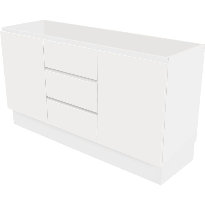 CIBO 1500mm Gloss White Tonic Full Height Bathroom Vanity - Cabinet Only