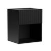 Kaboodle 600mm Black Olive V-Groove Wall Microwave Cabinet