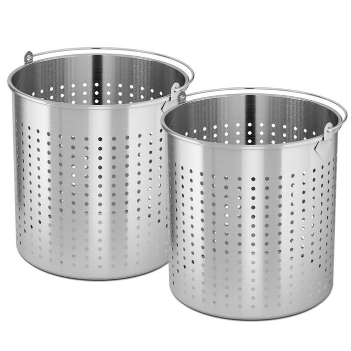 SOGA 2X 50L Stainless Steel Stockpot Baskets – Perforated Strainers