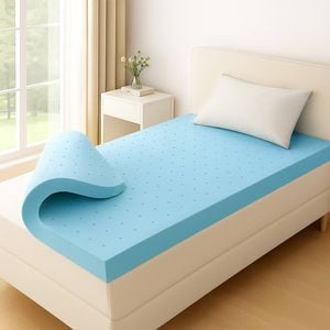 Giselle 12cm Memory Foam Mattress Topper Ventilated Gel - Single