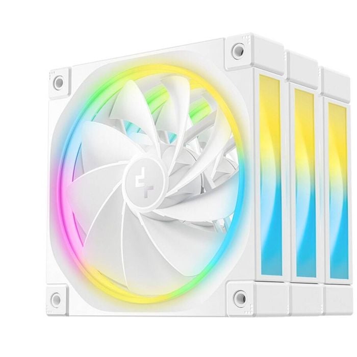 Deepcool Fl12r White Rgb Fans - 3 Pack, Quiet & Powerful
