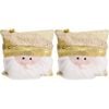 2PK LVD Cushion Santa Gold Decorative Pillow Home Lounge Decor