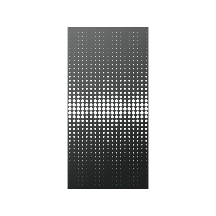 Walpix 2400 x 1200 x 3.0mm Perforated Aluminium Decorative Screen Flat Profile Vision - Charcoal