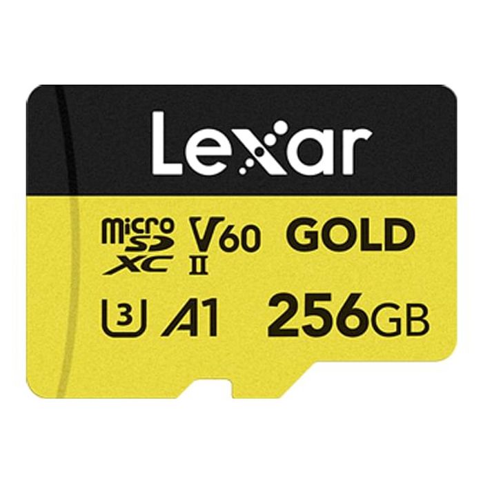 Lexar 256GB GOLD microSDXC UHS II U3 Memory Card [LMSGOLD256G-BNNNG]