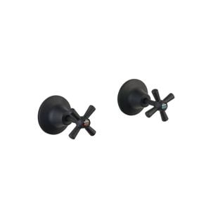 Mondella Matte Black Cadenza Ceramic Disc Wall Top Assembly Set