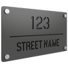 ProtectorAl 380mm x 220mm Woodland Grey Custom House Sign Aluminium Cut Through