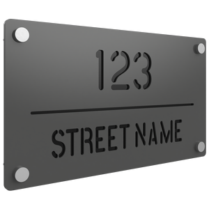 ProtectorAl 380mm x 220mm Woodland Grey Custom House Sign Aluminium Cut Through