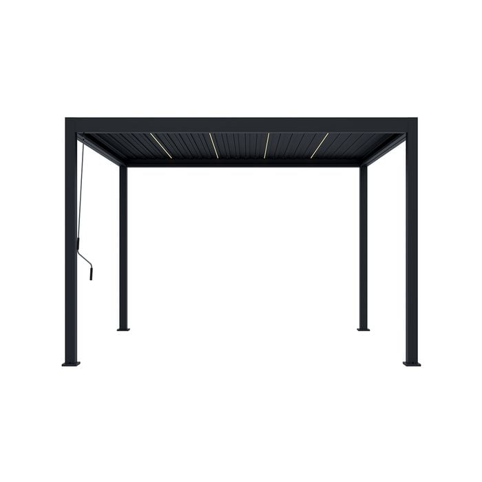 Coolaroo 3 x 3.6m Mandalay Gazebo With LED Louvres And Misting Jets