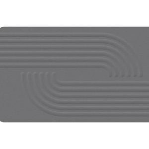 Hard Diatomite Stone Bath/Shower Mat Quick Dry Anti Slip - Dark Grey Engraved Lines/Curves (76x42cm)