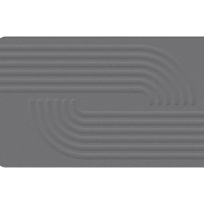 Hard Diatomite Stone Bath/Shower Mat Quick Dry Anti Slip - Dark Grey Engraved Lines/Curves (76x42cm)