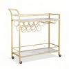 Artiss Bar Cart Drinks Trolley 85cm Marble Effect