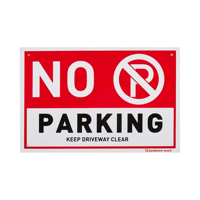 Sandleford 300 x 200mm No Parking Plastic Sign