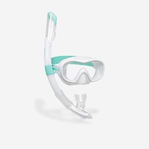 Decathlon - Adult's Snorkelling Kit 100 Comfort Mask And Drytop Snorkel White - Eu M