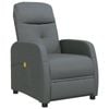 vidaXL Massage Chair Recliner Massage Office Chair Armchair Dark Grey Fabric