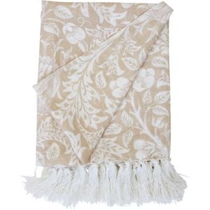Floral Cotton Throw Blanket Artichoke