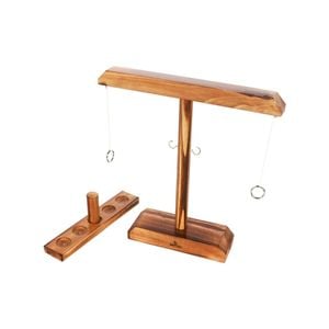 Wooden Hook and Ring Toss Game