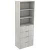 Lugna 2048 x 750 x 380mm Mist Ready To Assemble Robe Insert 2 Shelf 4 Drawer Unit